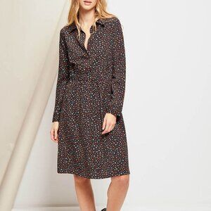 Cop.Copine Black Floral Long Sleeve Dress